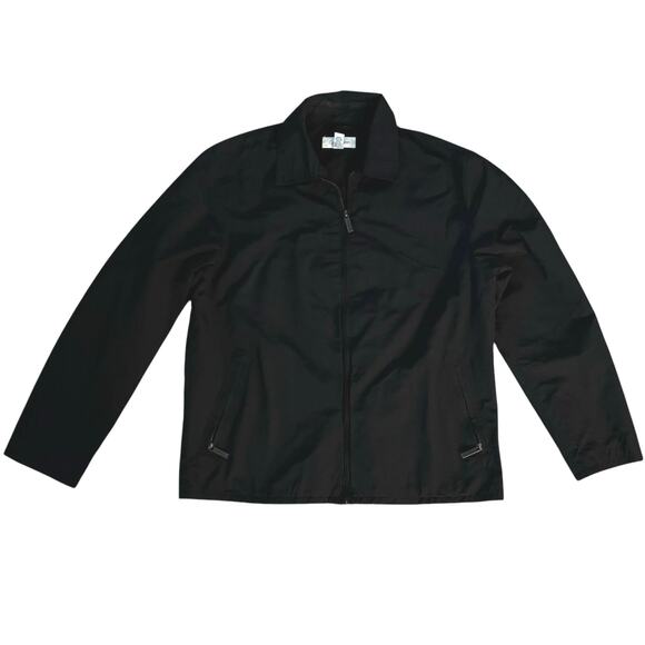 Calvin Klein Men’s Size L Windbreaker Jacket Zip Front Black - Picture 1 of 4